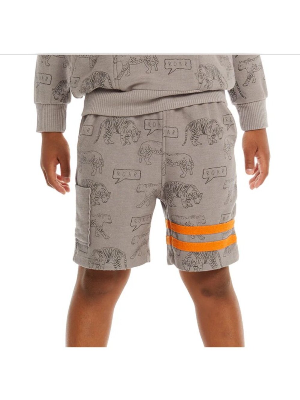 NWT CHASER Cheetah Print Cargo Shorts Boys Size 4
